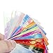 16PCS Holographic Fire Flame Nail Art Stickers Reflections Strip Tape Design Decals DIY Nail Art Decoration (Multicolor)