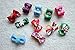 yagopet 50pcs/Pack Dog Hair Bows - Rubber Bands with Christmas Designs - Topknot Bows for Holidays - Rhinestone Centre Dog Grooming Bows