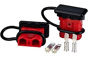 LANGIR 2 Pack 50AMP Battery Quick Connect Disconnect Kit - 6 Gauge Wire Harness Plug Set for Winch, RV, Truck, Car, ATV, Motor - Heavy Duty Power Connector with Cables (Red)