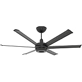 Big Ass Fans – es6 Smart Ceiling Fan – Indoor and Covered Outdoor Use – Lightweight Design – Contemporary Finish with Downrod