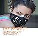 Black Respirator Mask Dust proof Mask, Filtered Activated Carbon Filtration Exhaust Gas Anti Pollen Allergy PM2.5 Half Face Mask