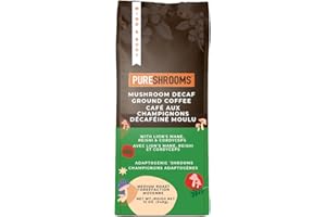 Decaf Ground Mushroom Coffee | Lion's Mane, Reishi & Cordyceps | Swiss Water Med Roast | Coffee Substitute | Caffeine-Free (3
