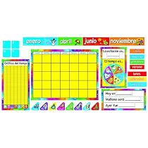 Trend Enterprises Calendario Anual Bulletin Board Set (Spanish) (T-8097)
