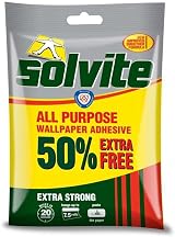 Solvite All Purpose Wallpaper Adhesive 5 Roll + 50% Extra Free Strong Easy Mix view 2