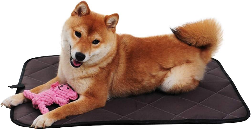 PETCUTE Dog bed Crate mat Pet Mat Waterproof Pet Bed Mattress dog mat for car travel X-large, Brown, XL