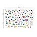 decalmile Rainbow Polka Dot and Star Wall Stickers Kids Room Wall Decor Baby Nursery Childrens Bedroom Playroom Wall Art (1 Pack)