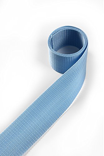 1buy3 Webbing made of polypropylene 50 mm wide, 4 metres long, Colour: 15 - Pastel blue | also 20mm, 25mm, 30mm or 40mm wide | in 4 metres or 12 metres | 30 colours