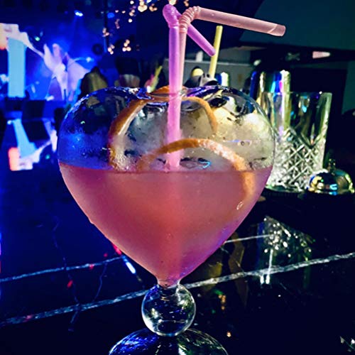 Cabilock Saft Gläser Herz Trinkgläser Cocktailgläser Wassergläser Saftgläser Glas Eisschalen Eisbecher Eisgläser… – Bild 5