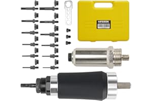 HIFESON Rivet Nut Tool, Electric Drill Adapter Rivet & Rivet nut Two Functions Rivnut Tool Kit,Including 12 Rivet Nut Mandrel