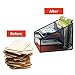 Bonsaii Metal Mesh Desktop Letter & File Organizer Tray with 3 Tray and 2 Vertical Sections, Black (W6488)