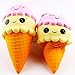 AMA(TM) Simulation Cute Ice Cream Squishy Slow Rising Squeeze Toy Scented Decompression Toys Kids Fun Toy Christmas Gifts (Yellow)