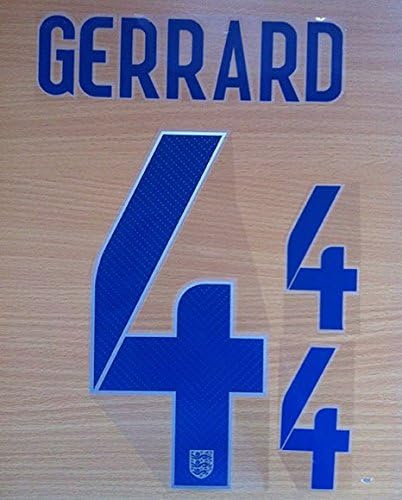GERRARD #4 England 2014-2015 Home Soccer Jersey Football Shirt Print Transfer Name Number Set Adults