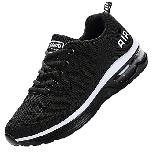 MEHOTO Womens Fashion Lightweight Tennis Walking Shoes Sport Air Fitness Gym Jogging Running Sneakers, Color Blackwhite, Size 8 - Thumbnail 7