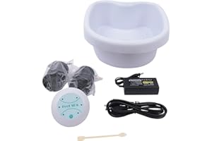 sjcdicnj Ionic Foot Bath Detox Machine, Pedicure Foot Spa Bath Detox Foot Spa System for Home Use,Ionic Cleanse Detox Foot Bath Spa Machine with Foot Bath (1PSC Machine + Foot Basin)
