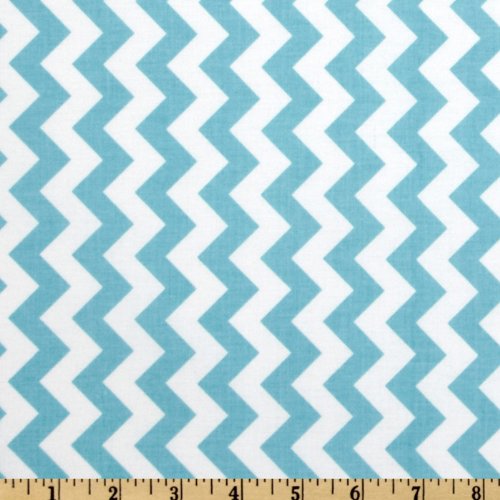 Riley Blake Designs Riley Blake Chevron Small Aqua Fabric By The Yard