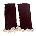 Boot Decor TOOPOOT Women Crochet Knitted Lace Trim Boot Cuffs Leg Warmer Socks (Red)