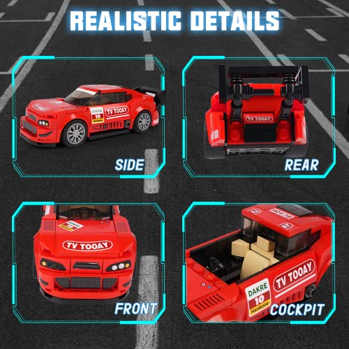 VATOS Speed Champions Racing Car Building Set 814pcs 4 Pack Vehicle