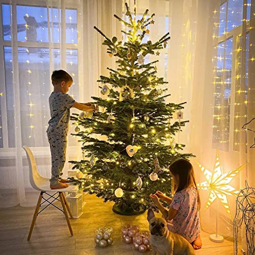 2er Pack Weiße LED-Lichterketten Mit Fernbedienung – 33ft, 8 Modi, Wasserdicht Für Drinnen & Draußen