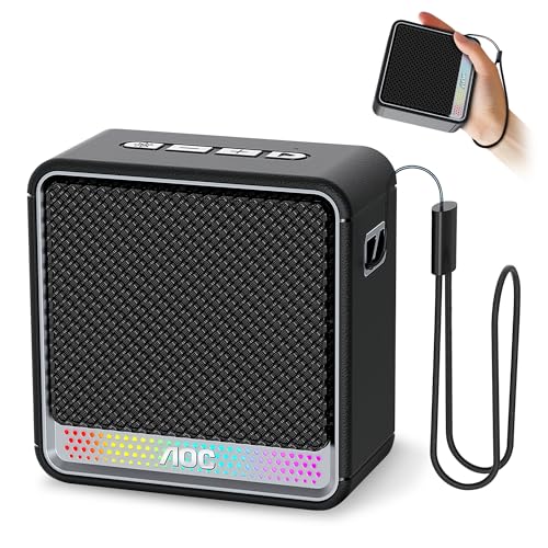 AOC ACS2311 Caixa de Som Portátil, Caixa de Som Bluetooth, à Prova d'Água IPX5, 12 Horas de Reprodução,Som Limpo e Potente, Emparelhamento Estéreo Sem Fio, Ideal para Casa e Viagens