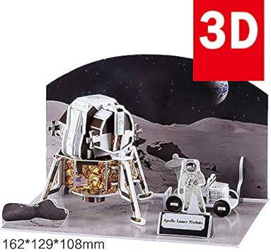 Leoie 3D Three-Dimensional Paper Aerospace Globe Solar System Puzzle Educational DIY Toy Gift for Children Adult 3#