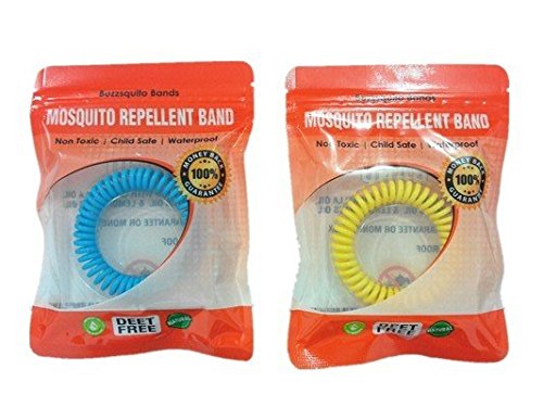 Mosquito Repellent Bracelet 10 Pack - Bug Protection for up to 250HRS Each, Deet-Free - Resealable Bags For Longer Use