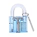 Acrylic Transparent Practice Padlocks With Plastic Lock Beam,Cutaway Crystal Pin Tumbler Keyed Padlock, Lock Picking Practice Tools for Locksmith,Locksmith Beginner(Unlocking Lock Pick Tool Excluded)