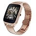 ASUS ZenWatch 2 Gold Metal 41mm Smart Watch with HyperCharge Battery, 1.63-inch AMOLED Gorilla Glass 3 TouchScreen, 4GB Storage, IP67 Water Resistant