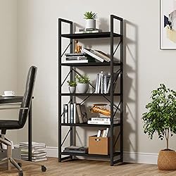 YITAHOME 5 Tiers Bookshelf, Artsy Modern