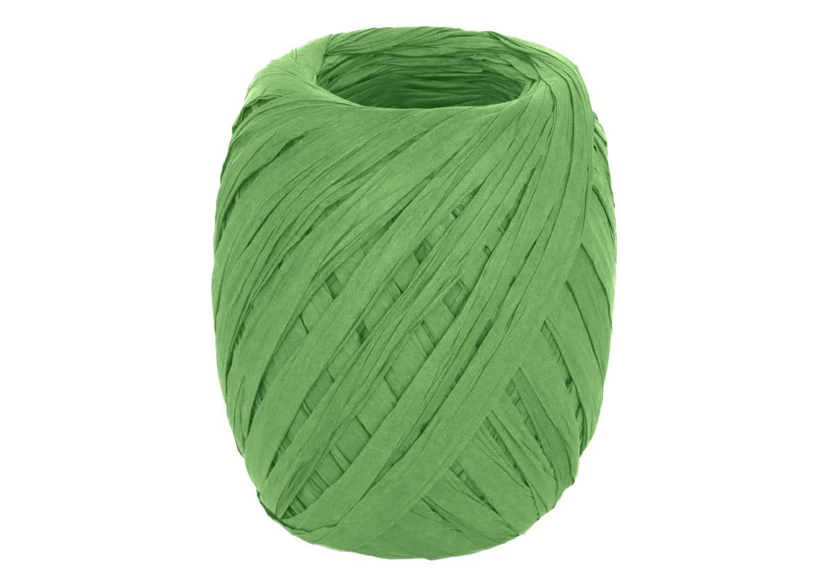 INNSPIRO Green Color Paper Raffia, 4mmx30m