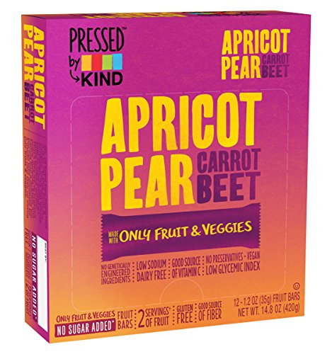 Pressed by KIND Fruit Bars, Apricot Pear Carrot Beet, 1.2 oz Bars, 12 Count Pressed by KIND Fruit Bars, Apricot Pear Carrot Beet, 1.2 oz Bars, 12 Count