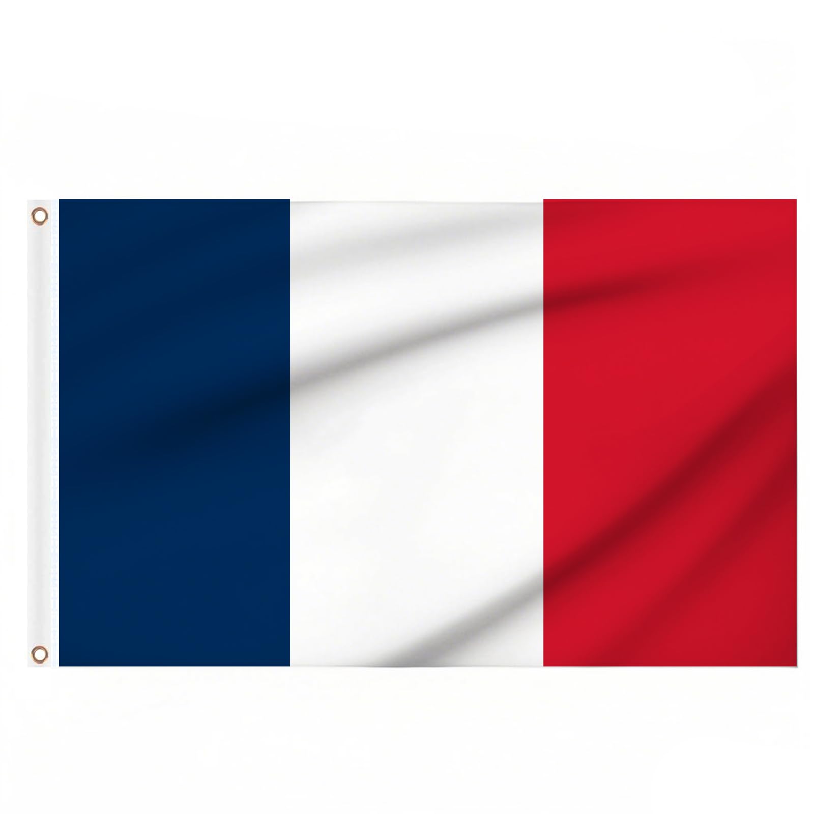 French Flags 5ft x 3ft, Large France Flag with Brass Eyelets for Football Sports Games Events Party Outdoor Decorations