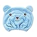 DICPOLIA Bathroom supplies Microfiber Hair Turban Quickly Dry Hair Hat Wrapped Towel Bathing Cap Absorbent Hair Drying Caps Wraps for Girls and Women (Blue)
