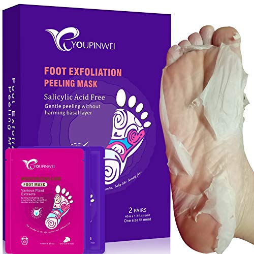 YOUPINWEI Foot Exfoliation Peel Mask, Remove Tough Calluses and Dead