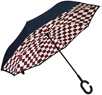 Aweoods Double Layer Inverted Umbrella Cars Reversible Umbrella (Coffee cube)