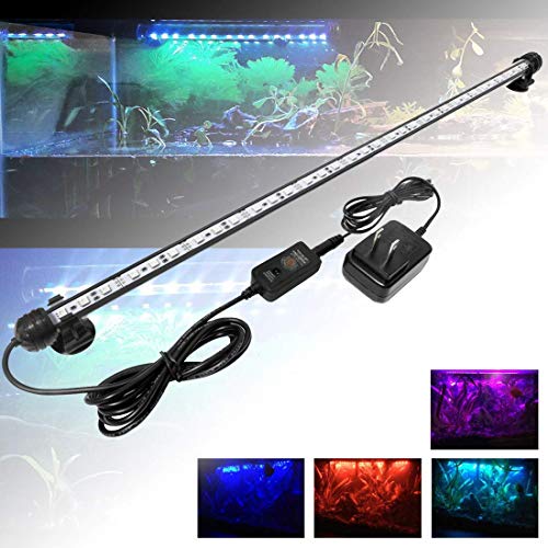 toyuto Fish Aquarium Tank Light - Aquarium Background Light,Wireless Remote Control,RGB Colored Changing, Underwater Submersible LED Light (14 Inches)