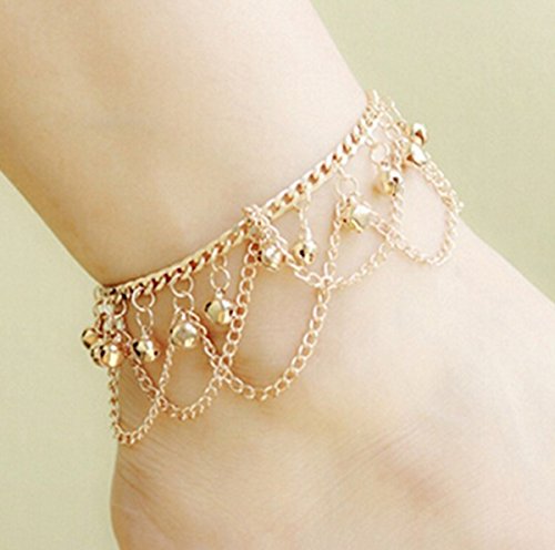 Alvak Bell Tassels Beach Ankle Bracelet Anklet Body Chain(JLW77)