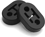 QWORK 4Pcs Universal Car Exhaust Hanger 2 Hole Rubber Muffler Bracket 12mm view 4