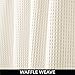 mDesign Waffle Knit Shower Curtain - Long Cotton Blend Bathroom Shower Curtain - Spa Quality, Luxury, Solid Color Cloth Shower Curtains for Bathroom - Hyde Collection, 72