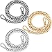 3 Pieces Handbag Purse Replacement Chains Metal Bag Straps Replacement Bag Chains Accessories for Lady's Bag Purse Handbags Favors, 3 Colors (23.6 Inch Length)