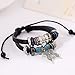 MAKIYO Vintage Multilayer Leather Beaded Charms Butterfly Cross Braided Hand Chain Boho Bracelet Retro Cuff Style Chain Bangle