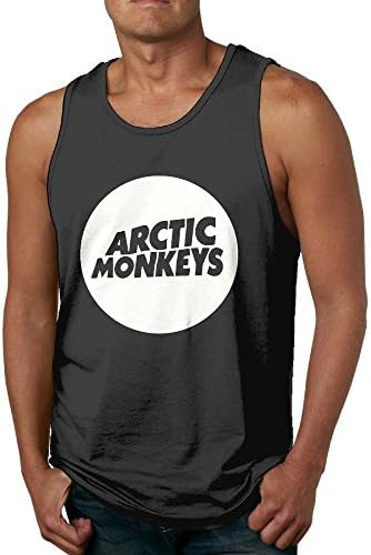 Quliuwuda Men Arctic Monkey Fitness Jogging Black Sleeveless Shirt L Tank Tops
