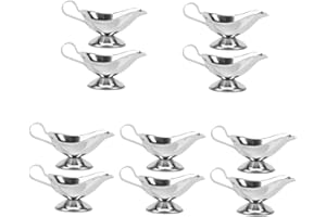 ABOOFAN 10 Pcs Steak Sauce Boat Insulated Jug Sauce Dispenser Dipping Sauce Cups Jus Silver Stainless Steel