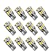 12Pcs 194 LED, T10 W5W 192 168 194 LED Bulbs, Interior Led Lights for Dome Map Door Courtesy License Plate Light-White (white)