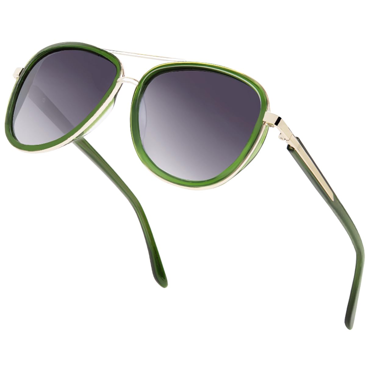 BIRCEN Polarized Sunglasses for Women UV - Protection Womens Retro Mirrored Shades with Acetate Frame BC2001 Image