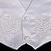 Dressy Daisy Baby Boys Baptism Christening Clothing Outfit White Satin Suit 4 Piece Set with Bonnet Size 6-12 Months Long Sleeve