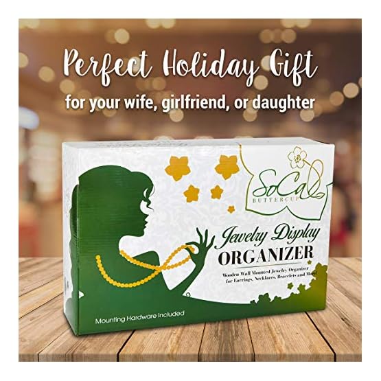 Rustic-Jewelry-Organizer-with-Bracelet-Rod-Wall-Mounted-l-Wooden-Wall-Mount-Holder-for-Earrings-Necklaces-Bracelets-and-Many-Other-Accessories-SoCal-Buttercup Rustic-Jewelry-Organizer-with-Bracelet-Rod-Wall-Mounted-l-Wooden-Wall-Mount-Holder-for-Earrings-Necklaces-Bracelets-and-Many-Other-Accessories-SoCal-Buttercup