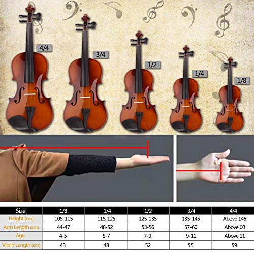 Heitaisi 4/4 Natural Acoustic Violin with Case + Rosin Ksruee + Bow