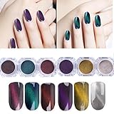 Cat Eye Powder,6 Colors DANCINGNAIL 3D Nail Art Manicure Decoration DIY Nail decoration 1g/Box