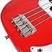 ammoon I2025R Electric Bass Guitar PB Style Basswood Body Rosewood Fingerboard with Gig Bag Strap Cable Pickups