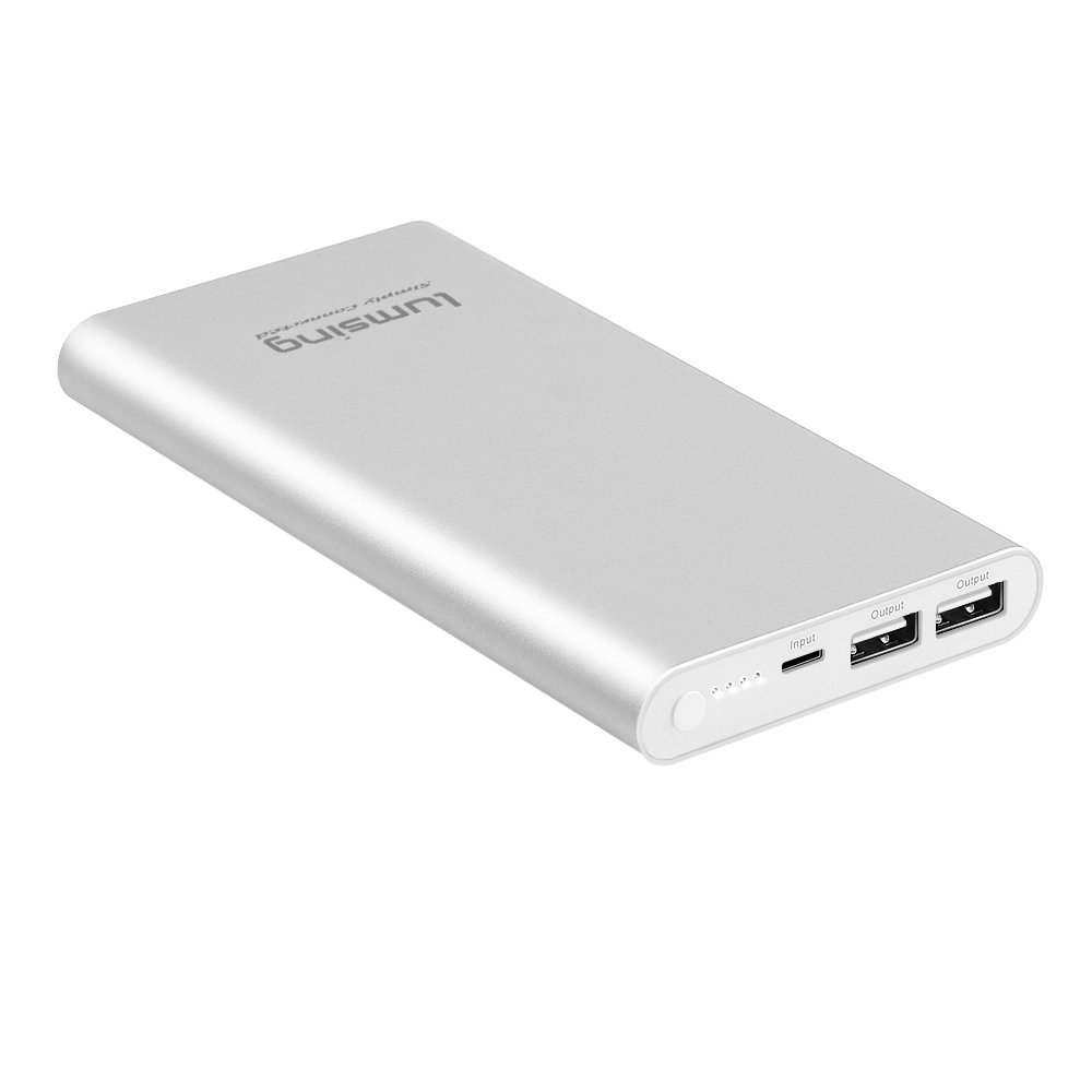 Power Bank 12000mAh Caricabatterie Portatile Lightning Input e USB Output (tutti i colori)